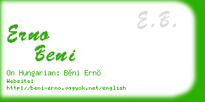 erno beni business card