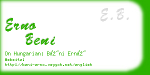 erno beni business card